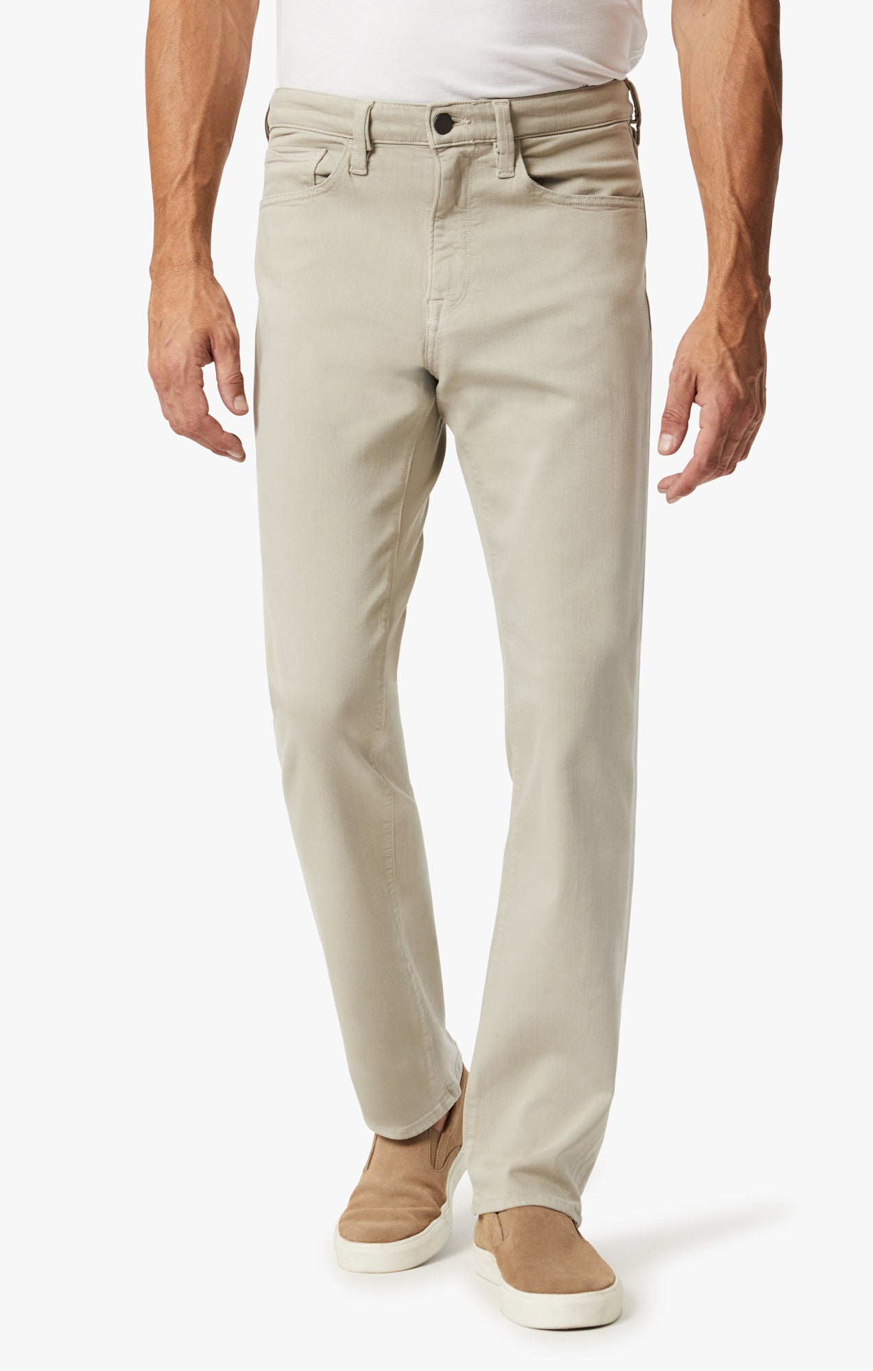 Charisma Relaxed Straight Pants In Stone Comfort Image 2