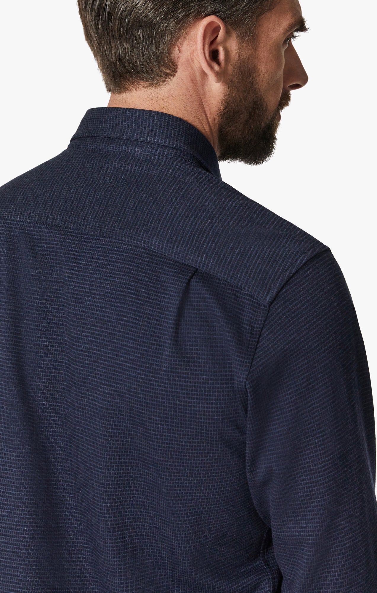 Structured Shirt In Navy Blue Image 7