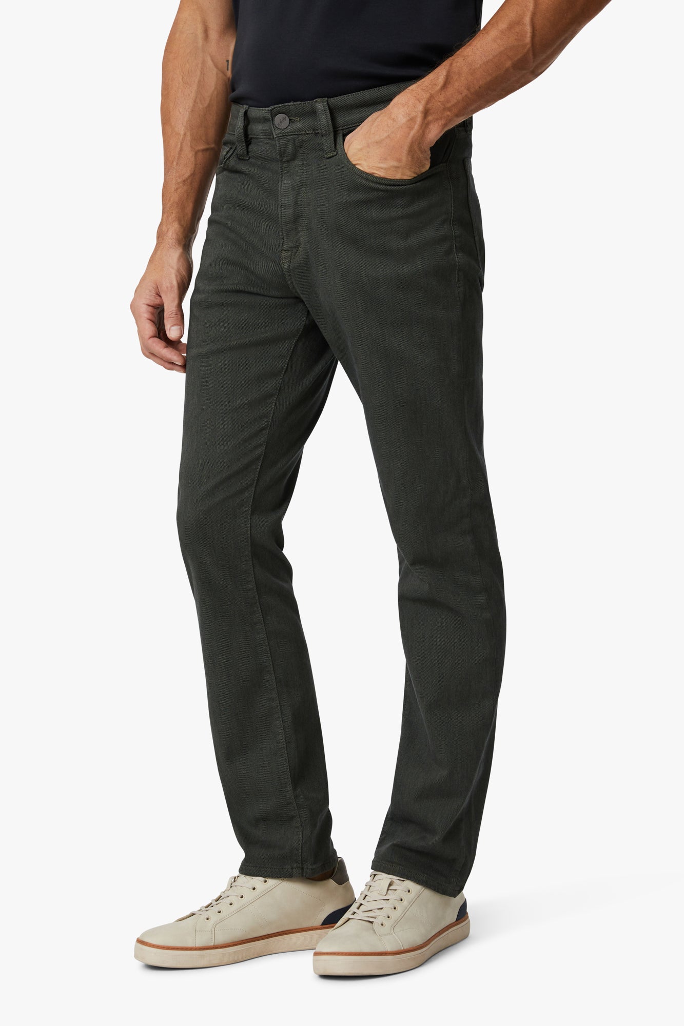 Charisma Relaxed Straight Leg Pants In Forest Diagonal – 34 Heritage