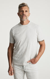 Slub Crew Neck T-shirt In Glacier Grey