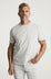 Slub Crew Neck T-shirt In Glacier Grey