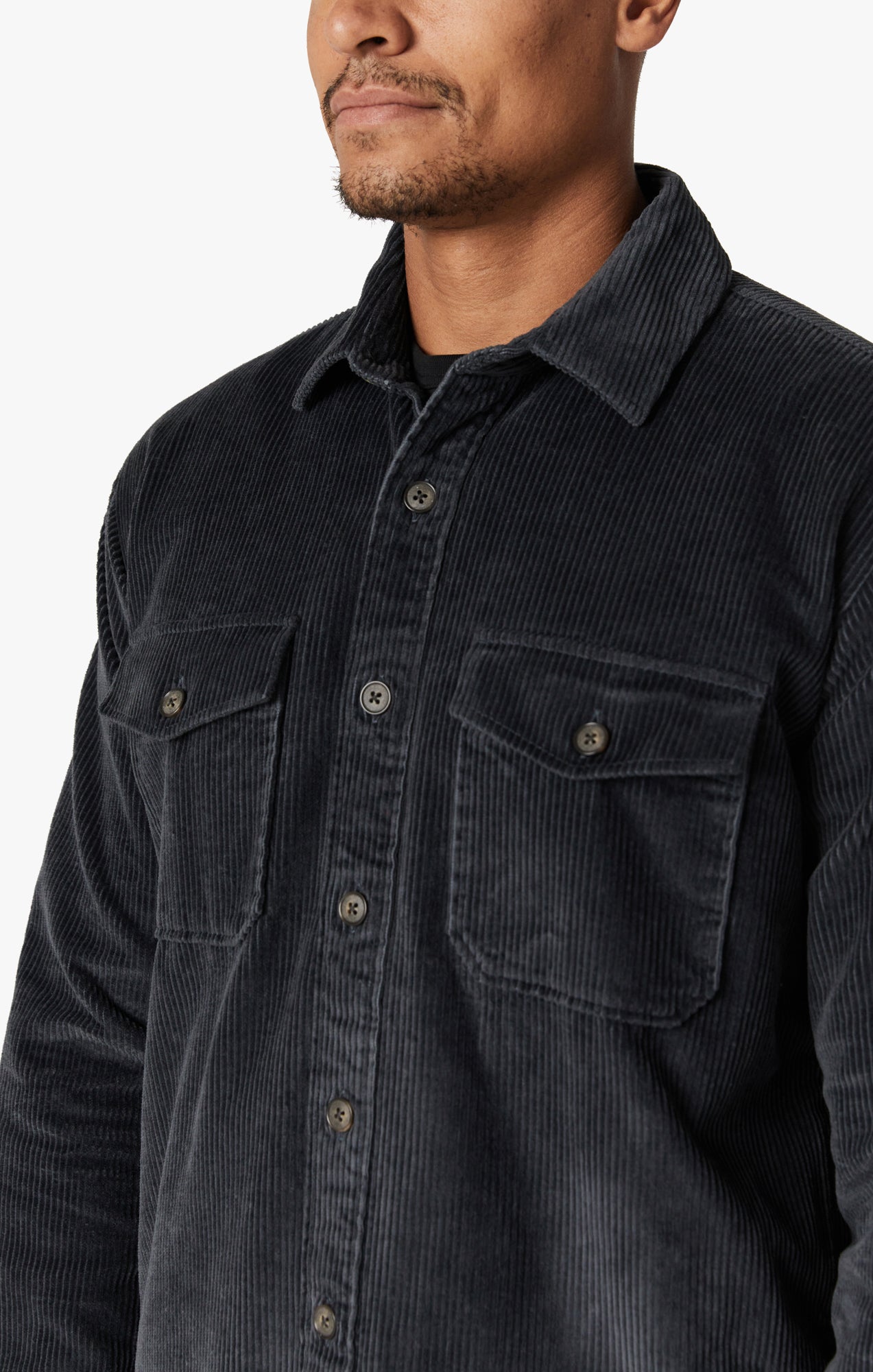 Overshirt In Charcoal Image 5