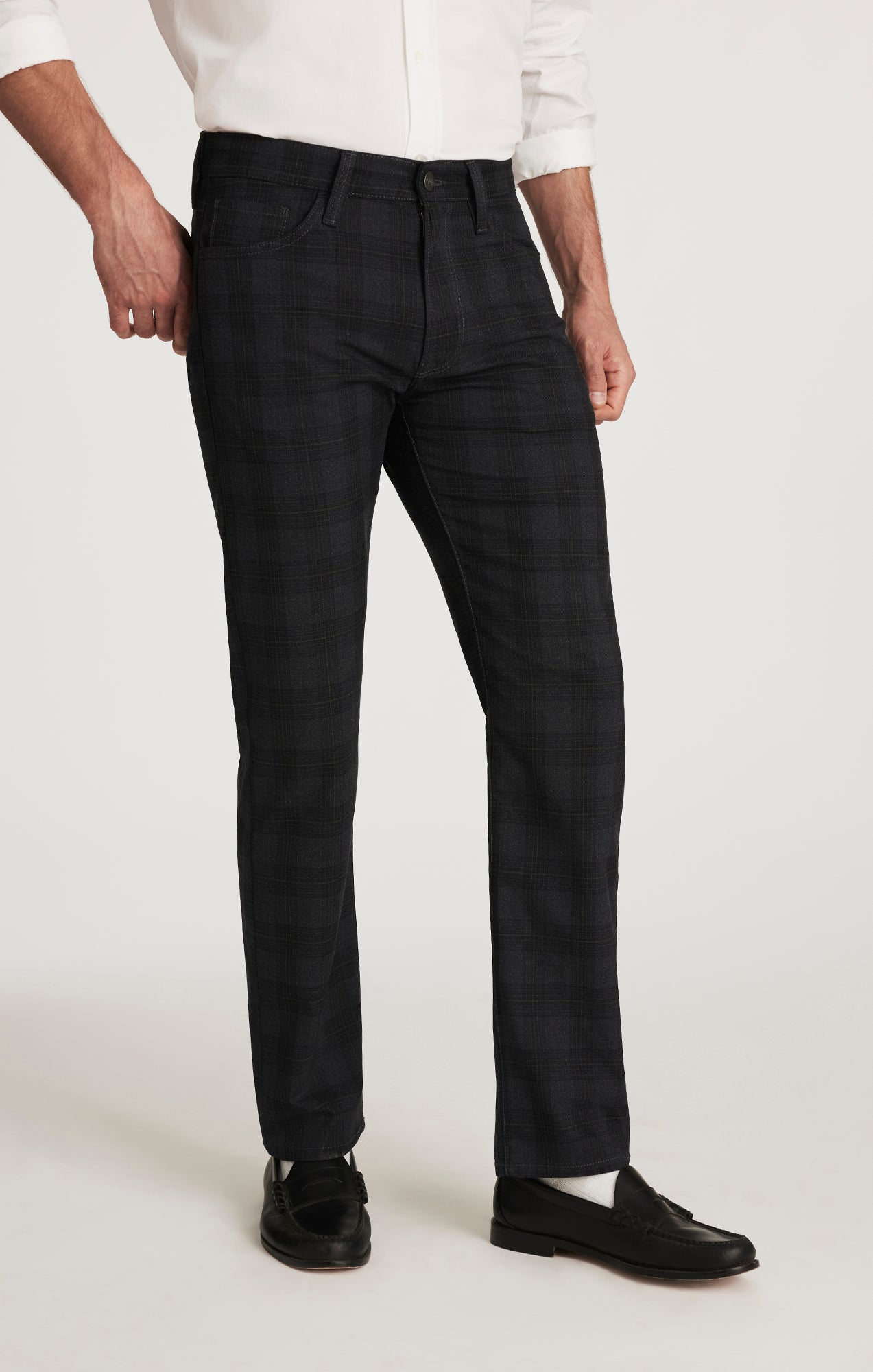 Courage Straight Leg Pants in Grey Elite Check