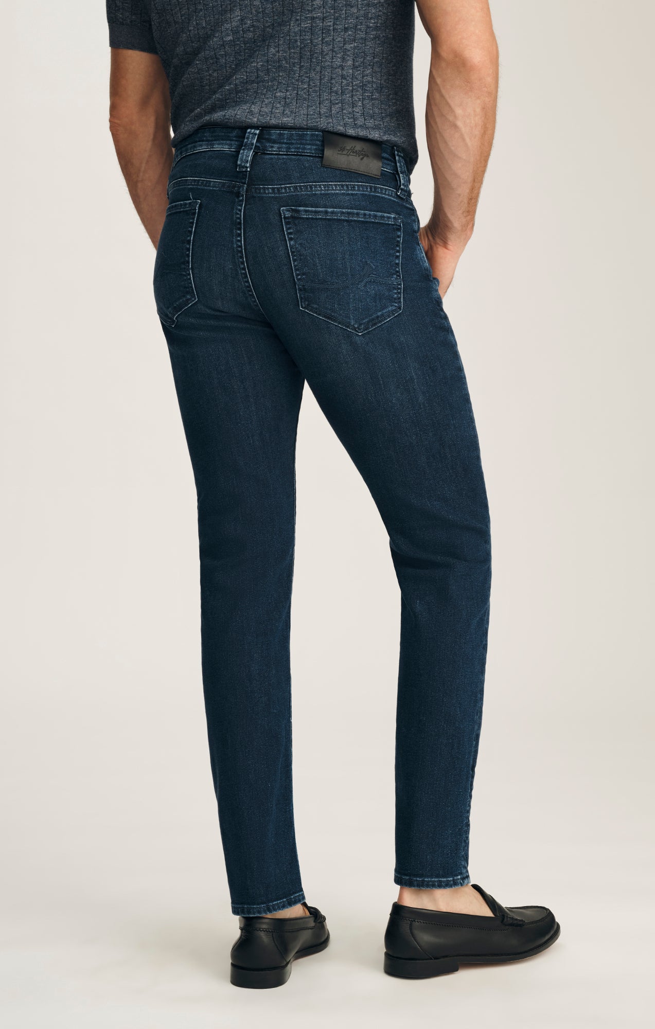 Courage Straight Leg Jeans In Deep Brushed Aerodenim
