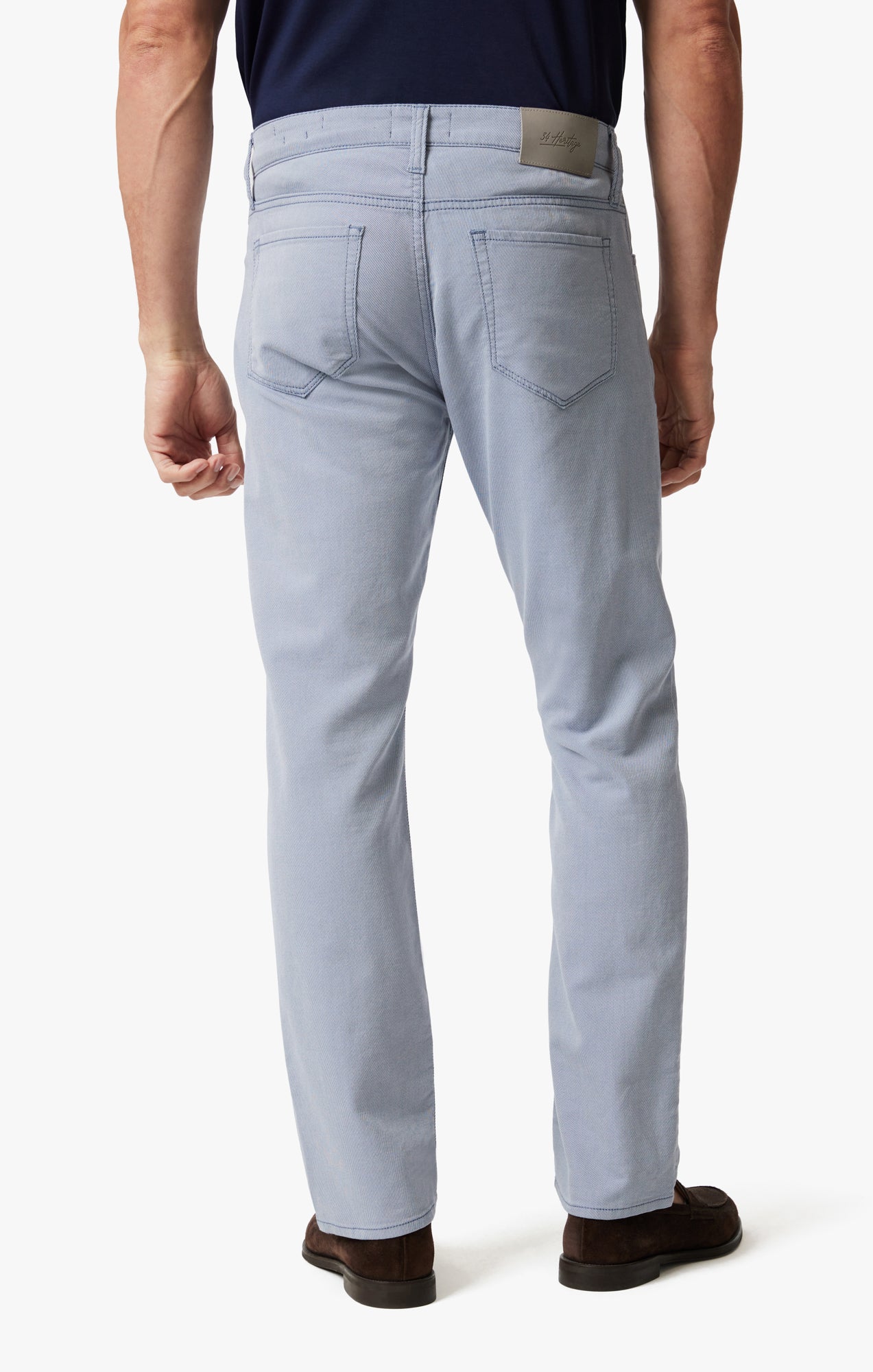 Courage Straight Leg Pants In Blue Refined Twill