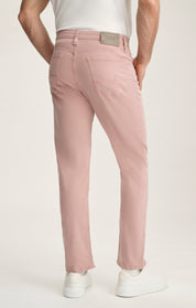 Courage Straight Leg Pants In Pink Twill