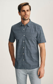 Flower Luxe Twill Shirt In Vintage Indigo