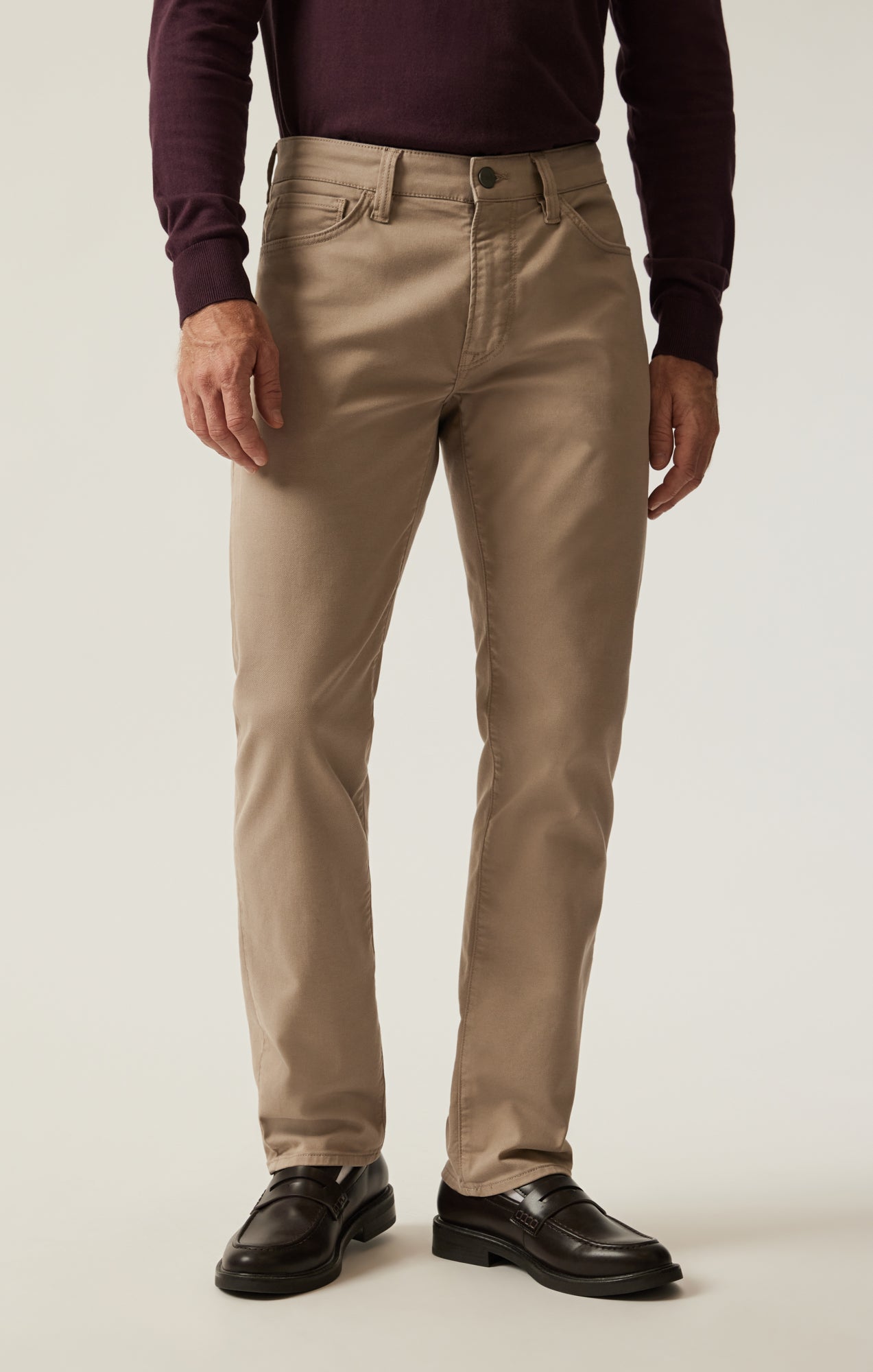 34 Heritage Men's Courage Straight Leg Pants in Sand Coolmax