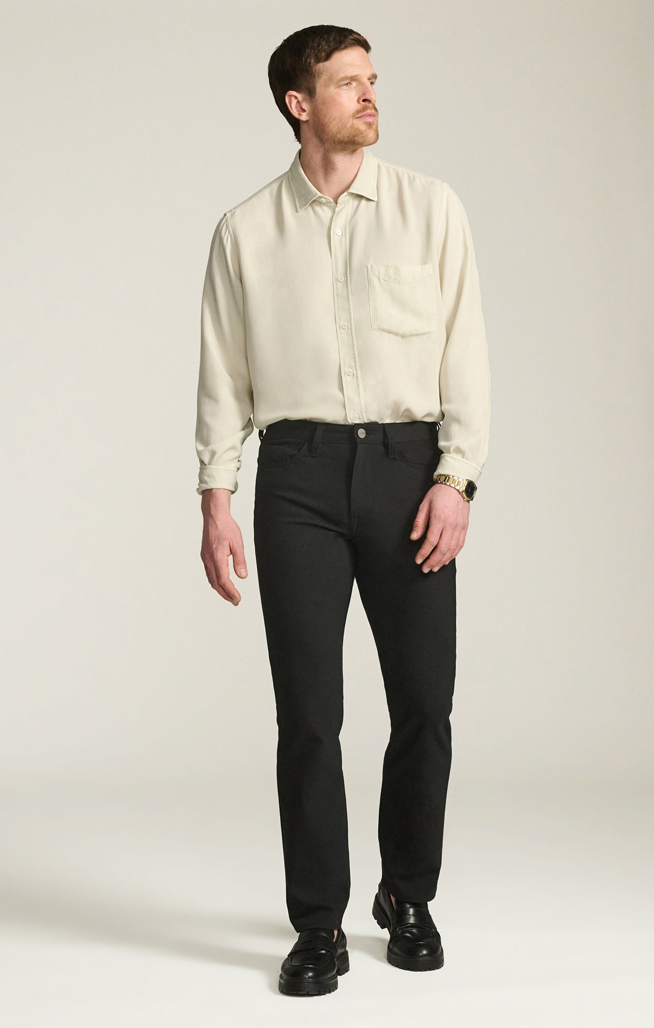 Charisma Relaxed Straight Pants in Black Commuter