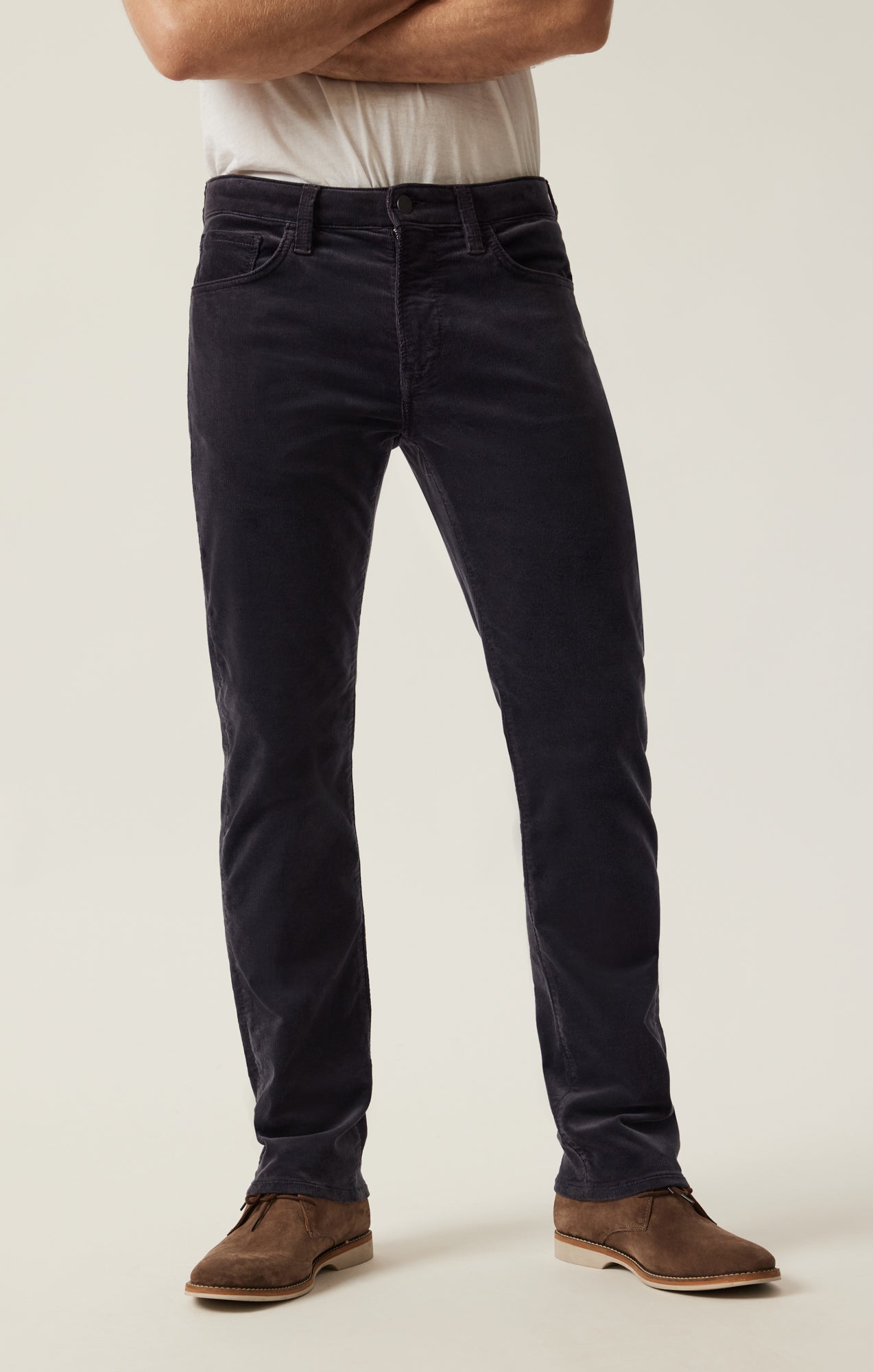 Courage Straight Leg Pants in Charcoal Cord