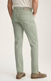 Charisma Relaxed Straight Pants In Iceberg Green Twill