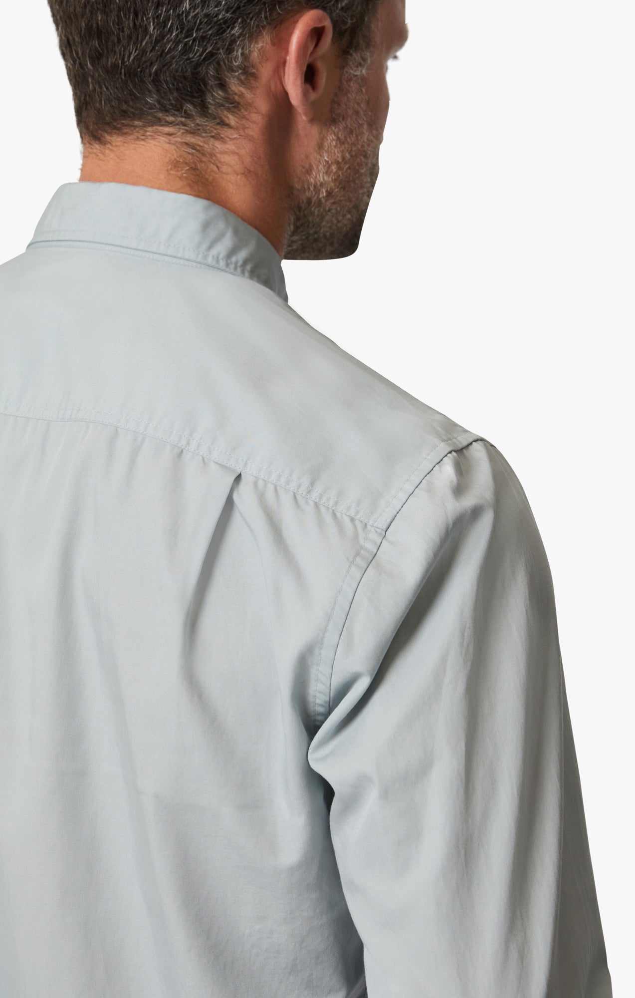 Luxe Twill Shirt In Pearl Blue