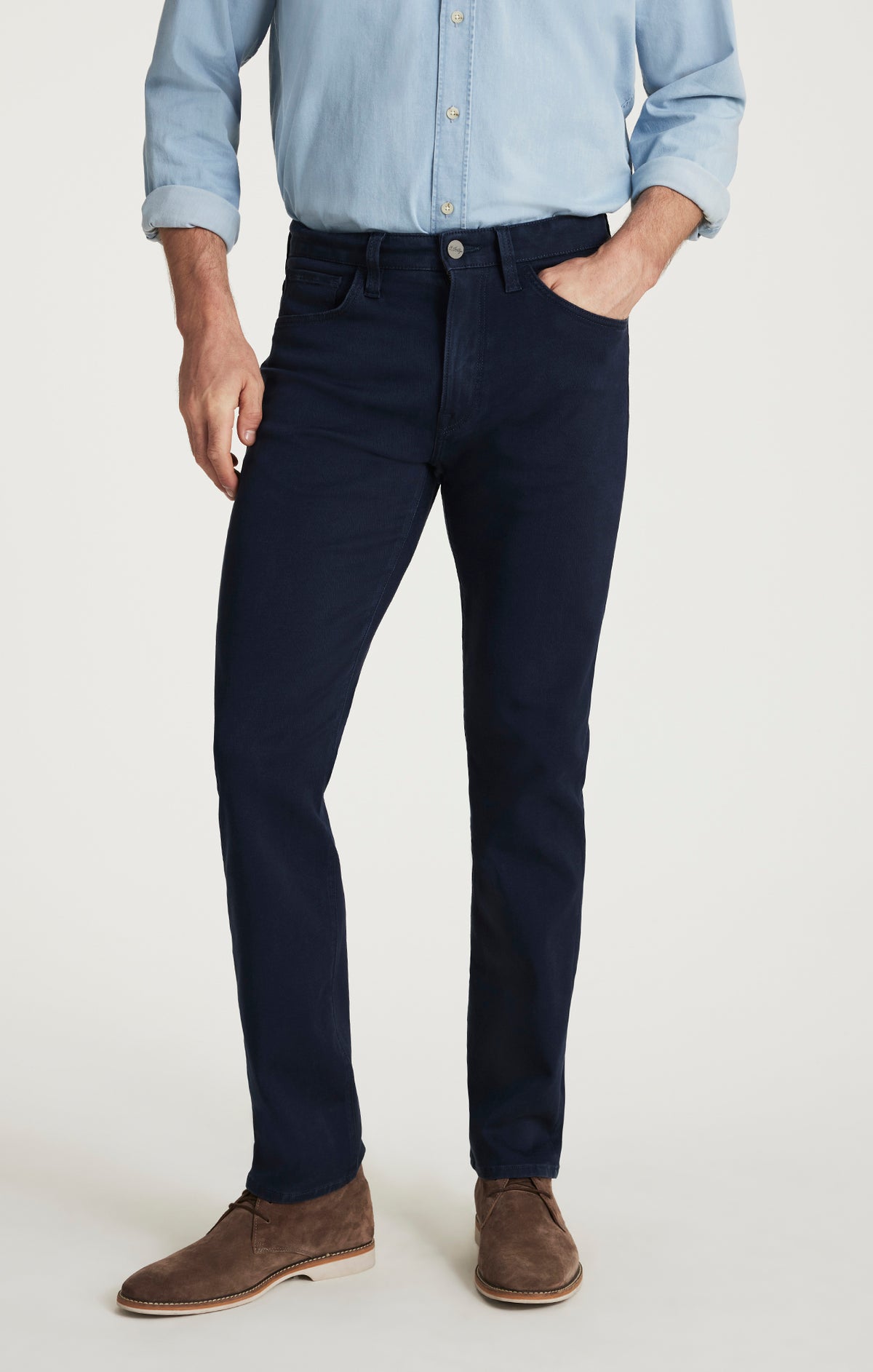 Courage Straight Leg Pants in Dark Navy Cloud Luxe