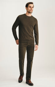 Cashmere Crew Neck Sweater In Khaki