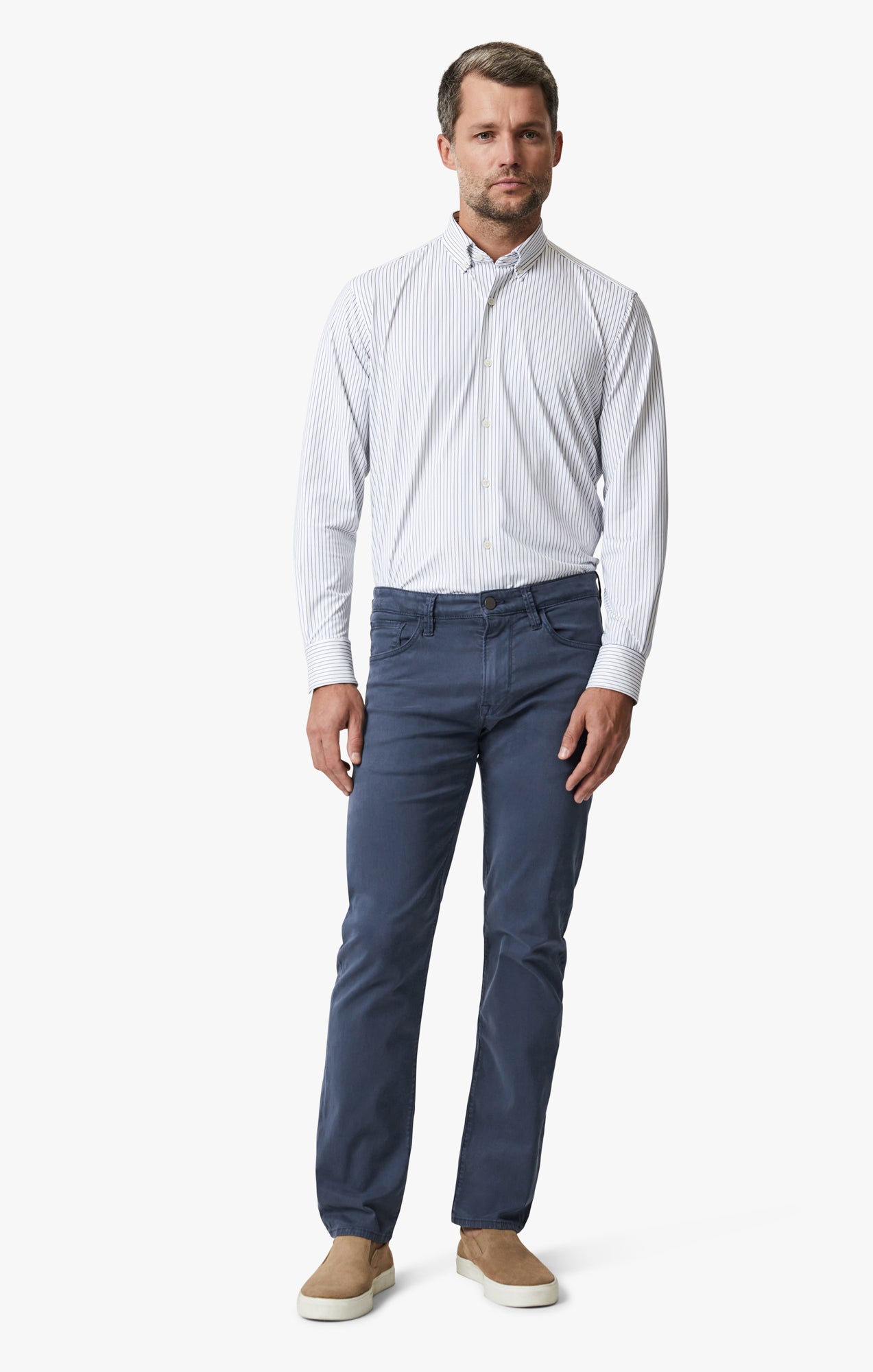 34 Heritage Men's Courage Straight Leg Pants In Dark Denim Twill