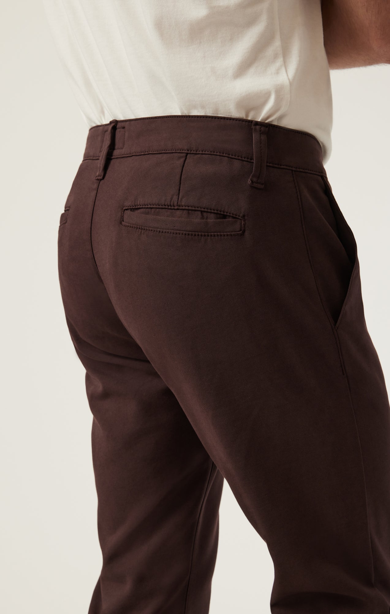 34 Heritage Men's Verona Straight Leg Chino Pants in Burgundy High Flyer