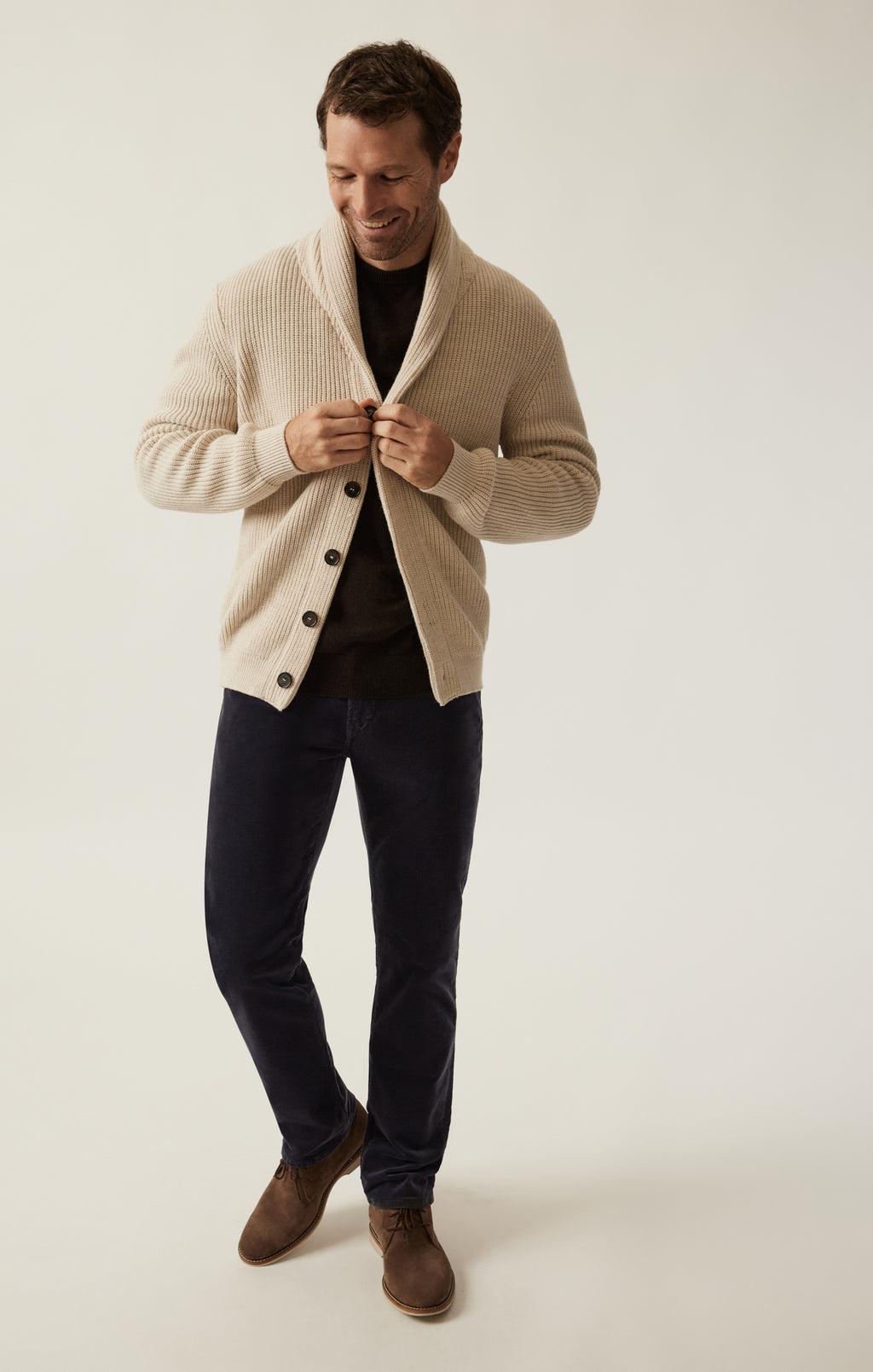 Courage Straight Leg Pants in Charcoal Cord