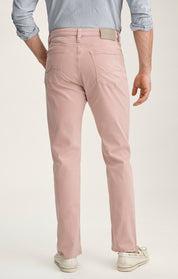 Charisma Relaxed Straight Pants In Pink Twill