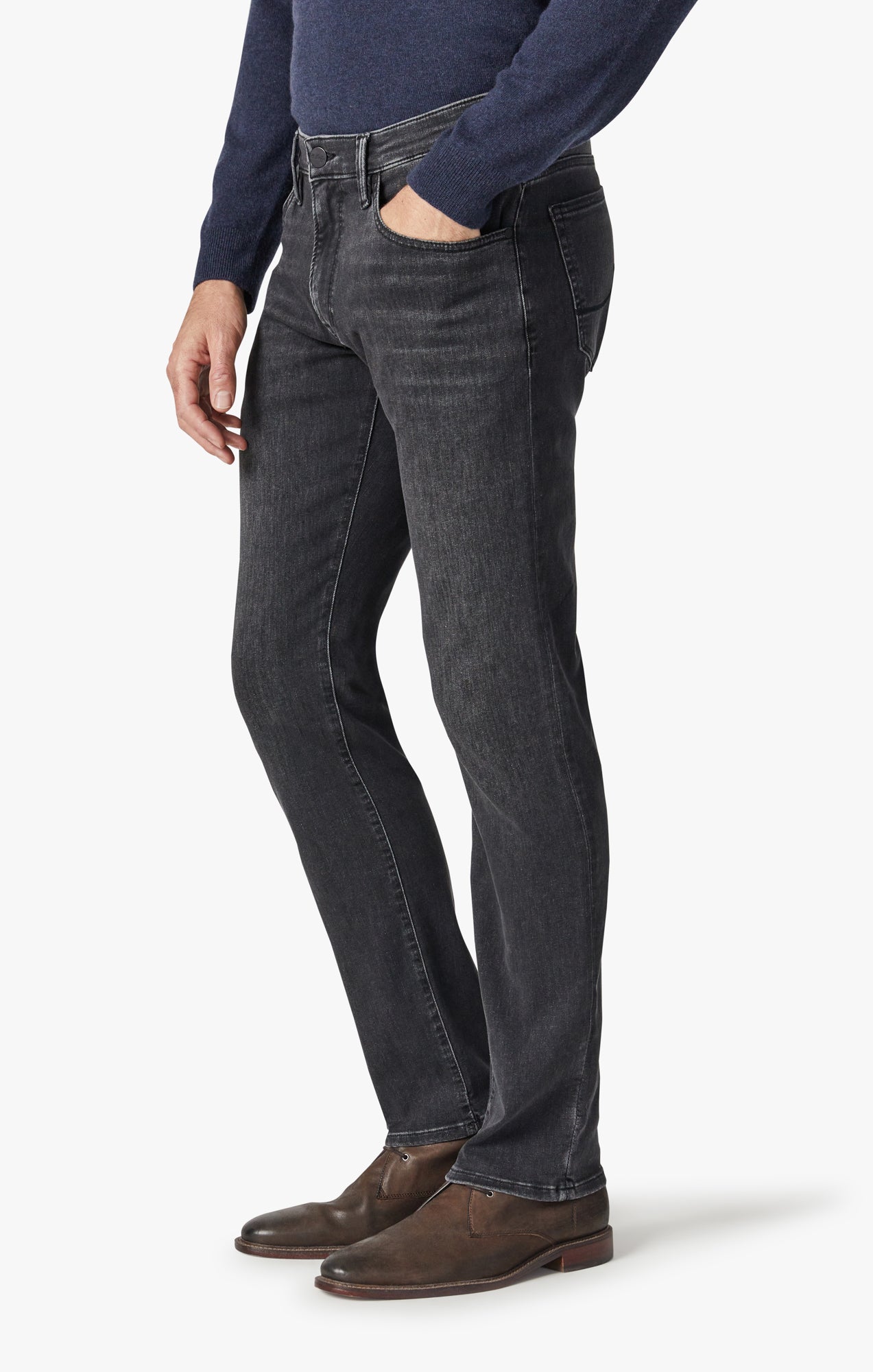 Courage Straight Leg Jeans In Dark Smoke Refined Image 3