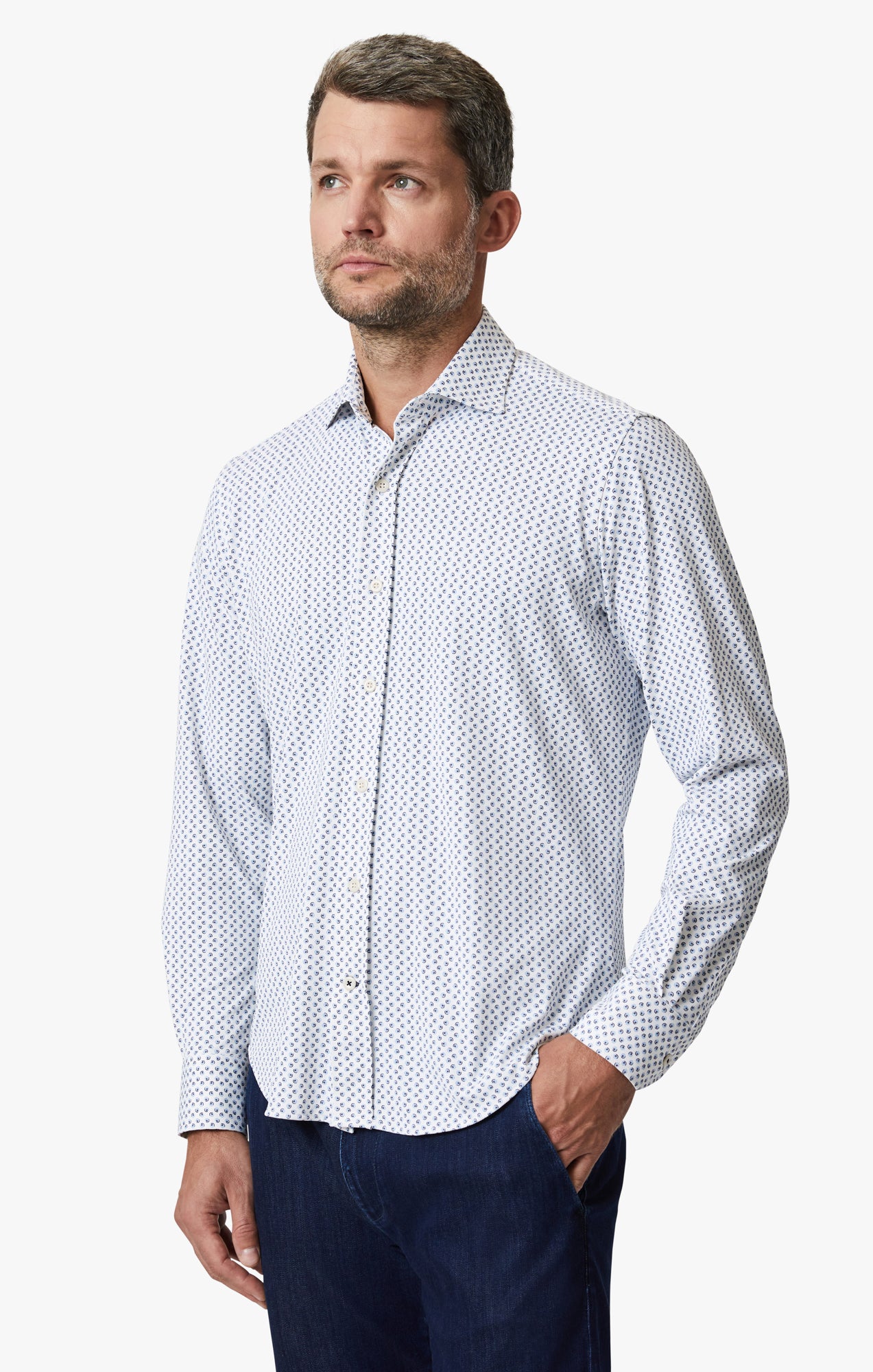 Ocean Dot Shirt In White