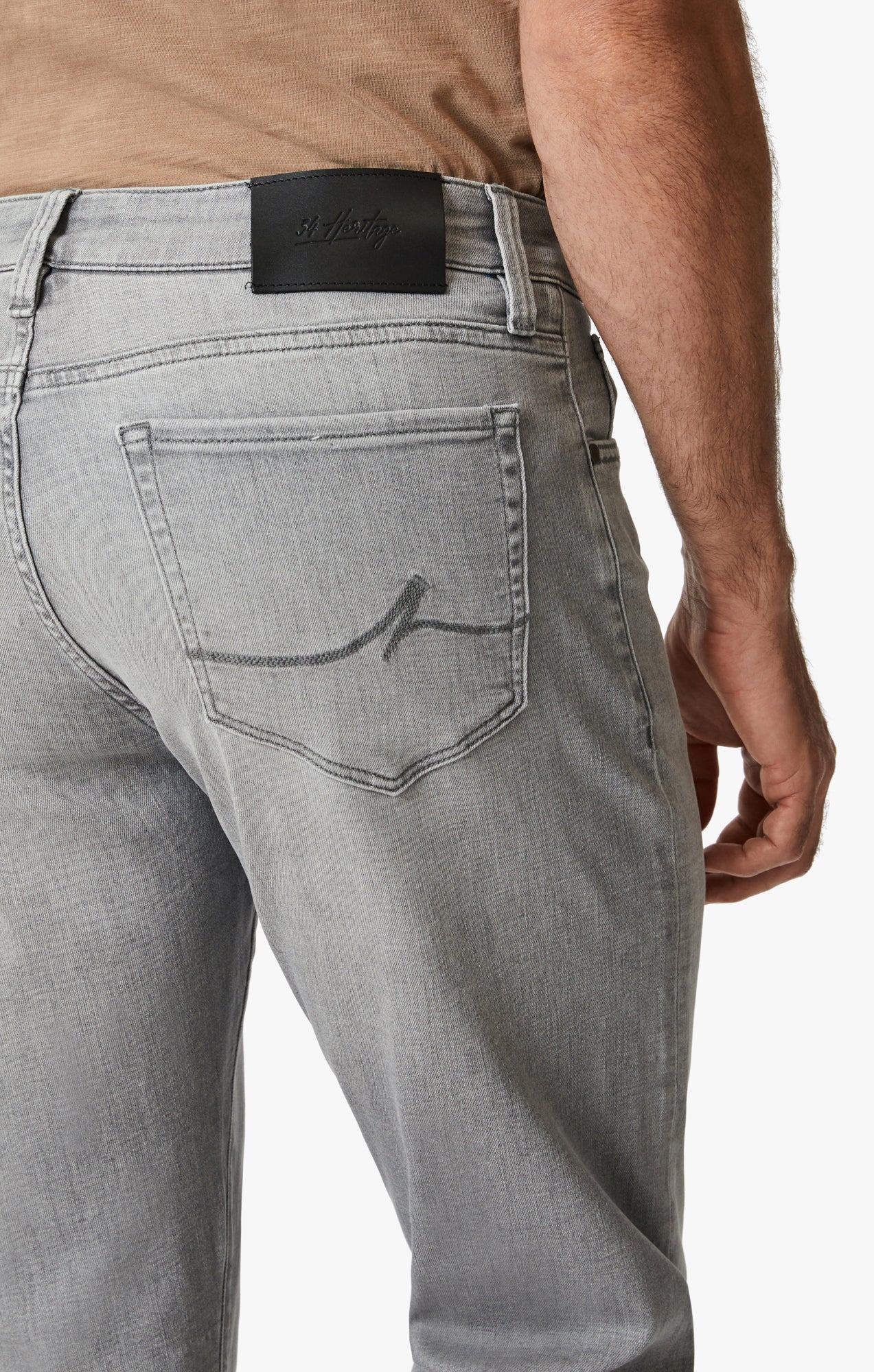 34 Heritage Men's Courage Straight Leg Jeans In Light Grey Urban