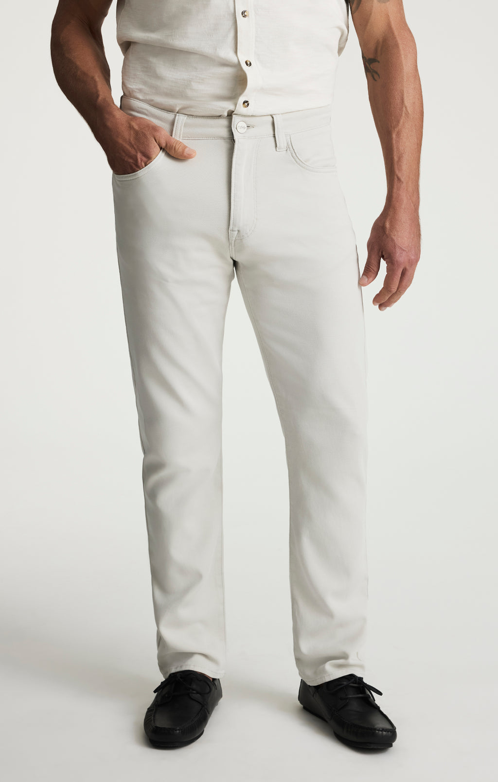 Courage Straight Leg Pants In Bone Cloud Luxe