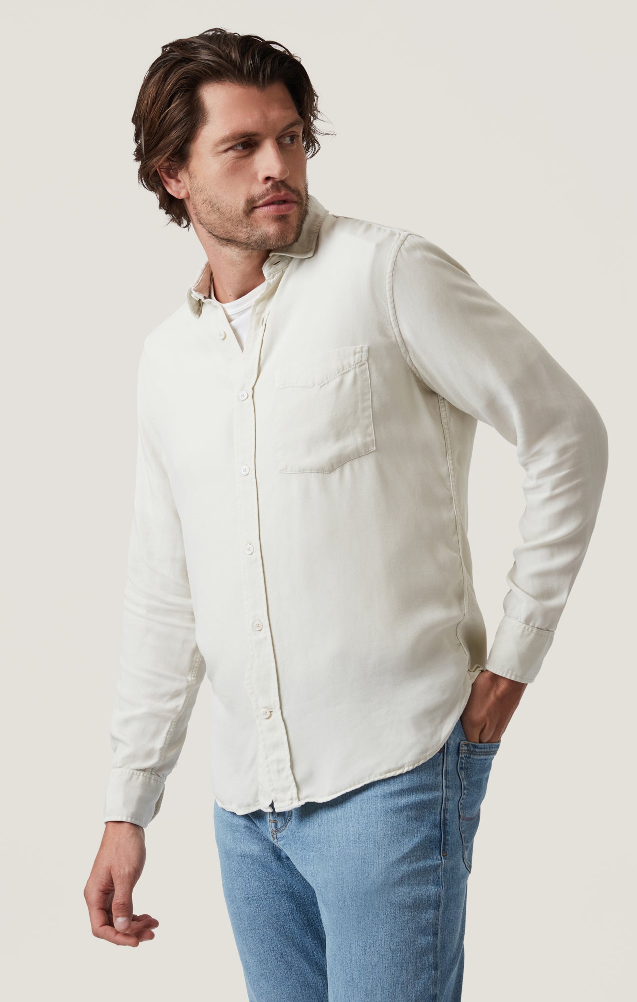 Tencel Shirt in Ivory