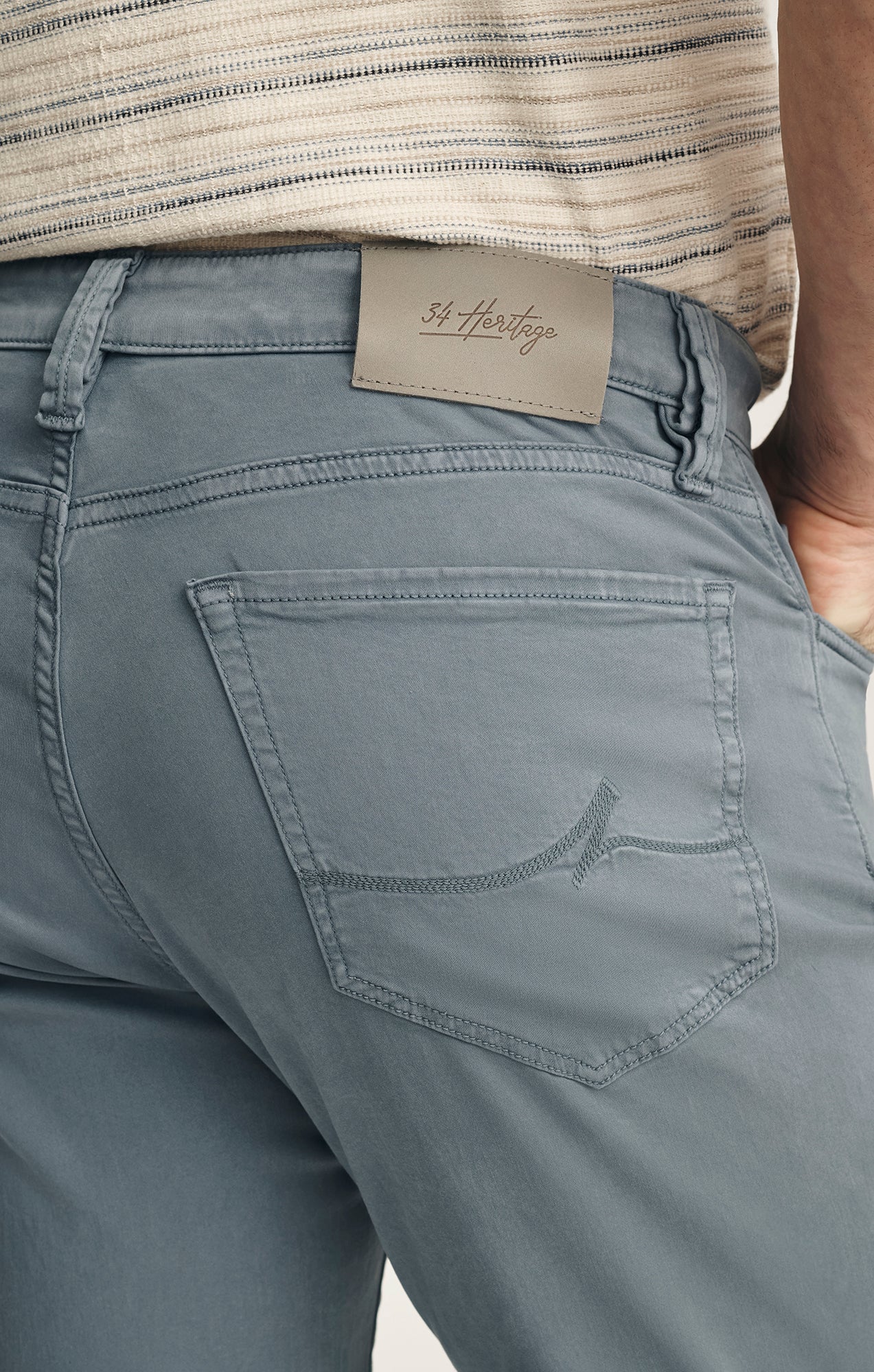 Charisma Relaxed Straight Pants In Flint Stone Twill