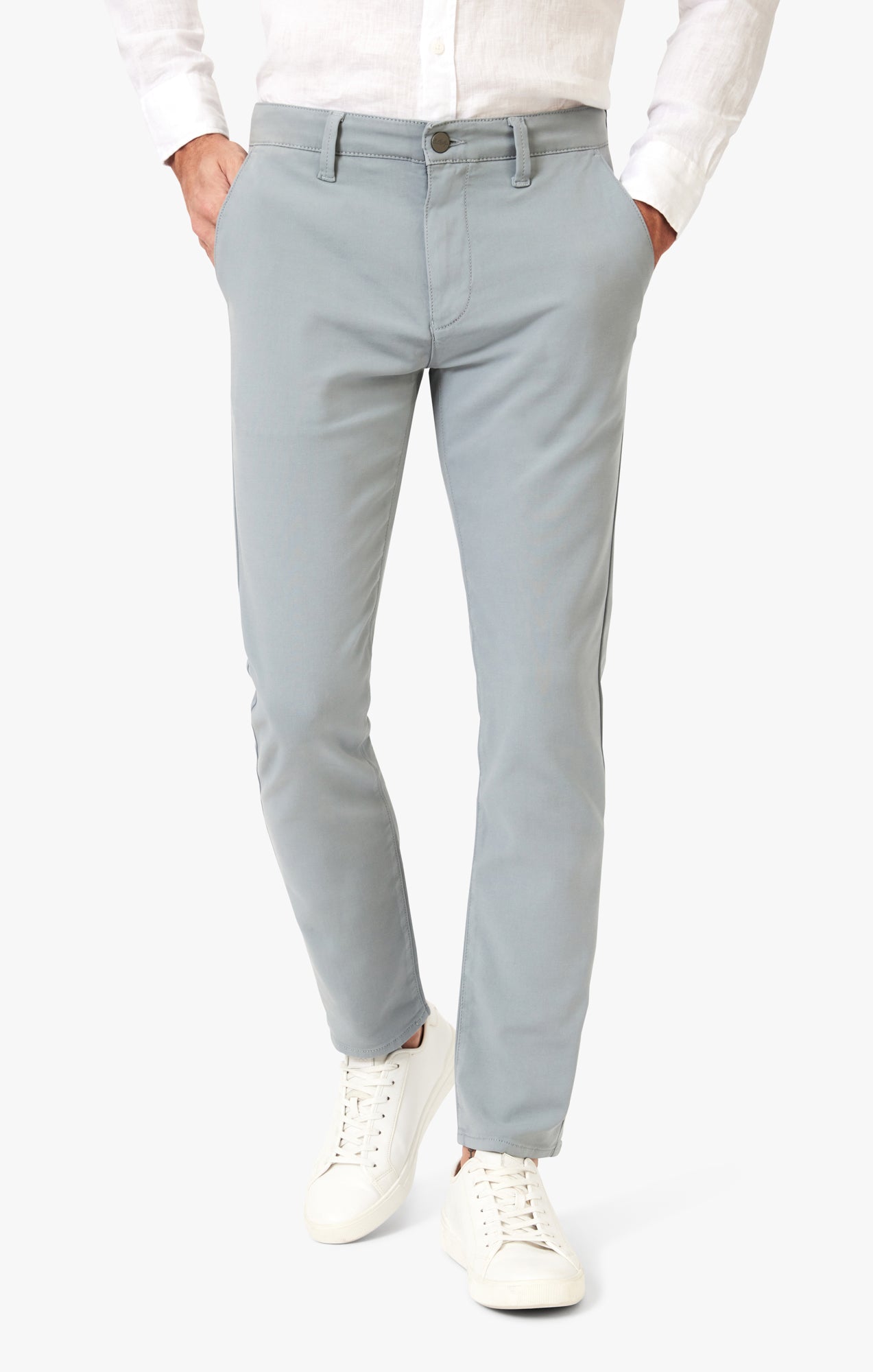 Skinny Fit Cotton Chinos - Gray - Men | H&M US