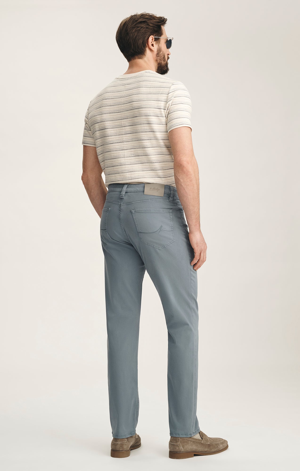 Charisma Relaxed Straight Pants In Flint Stone Twill