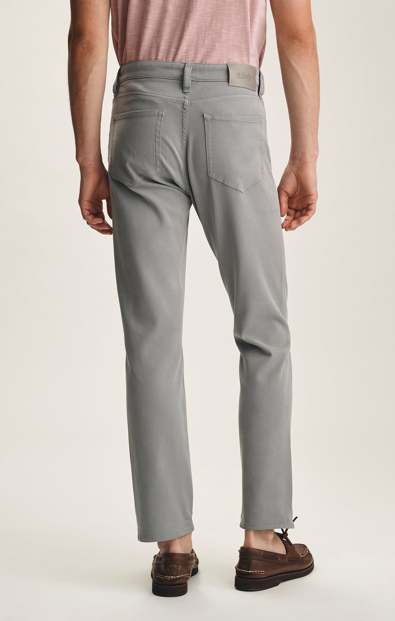 Charisma Relaxed Straight Pants In Pewter Cloud Luxe