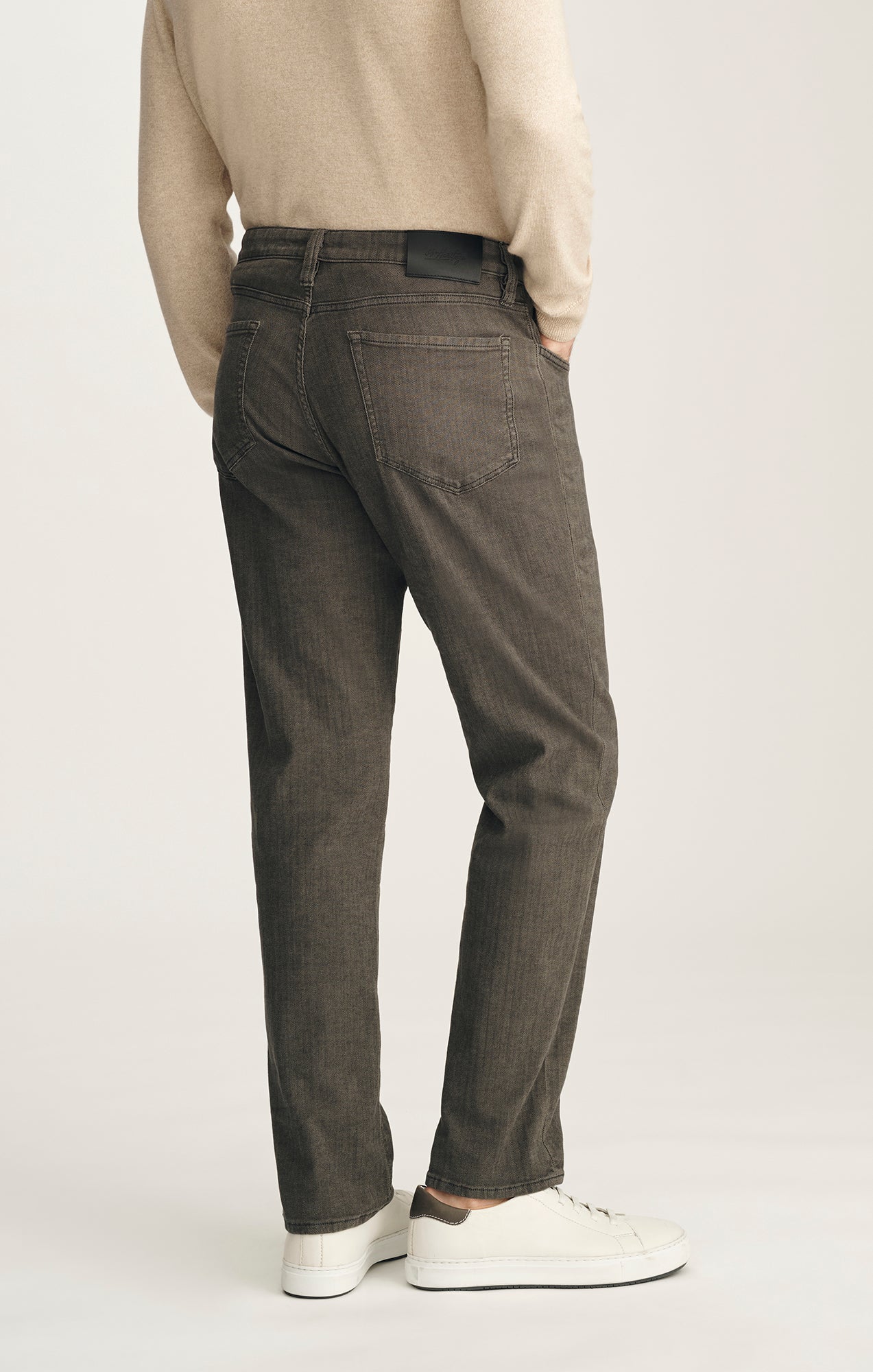 Charisma Dark Olive Herringbone