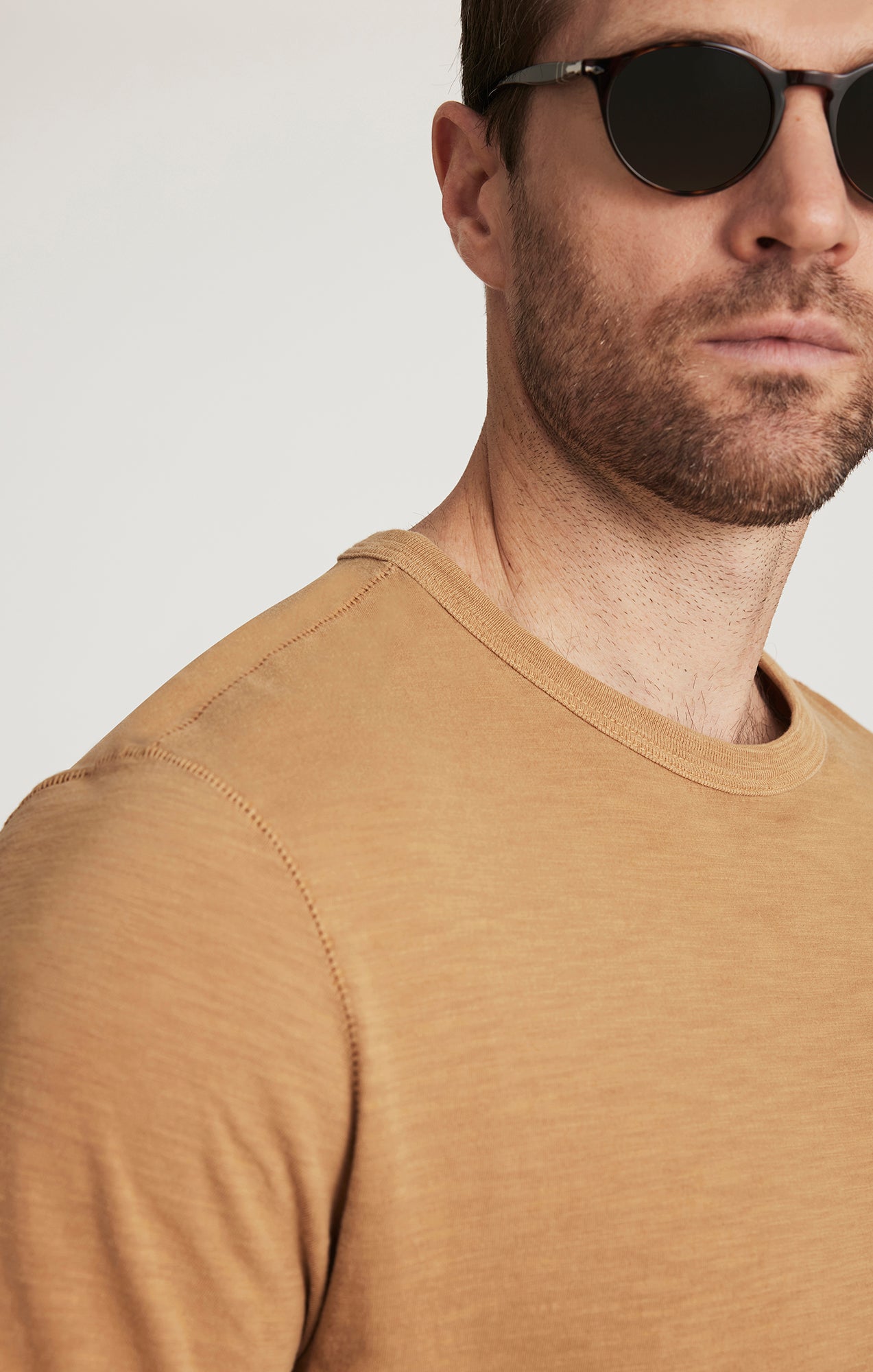 Slub Crew Neck T-Shirt in Wood Thrush