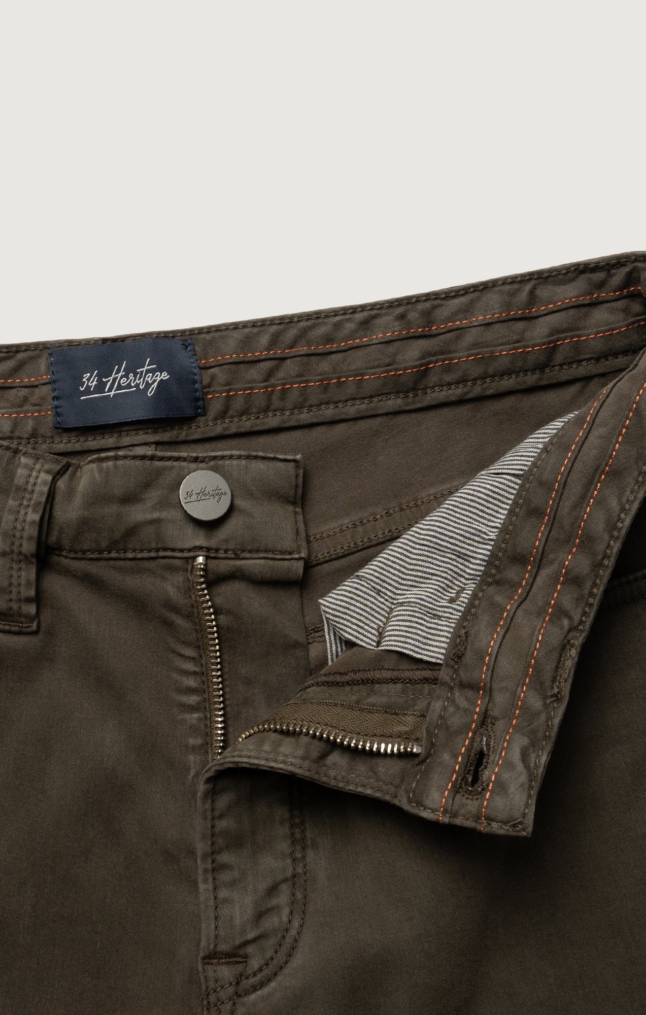 34 Heritage Men's Courage Straight Leg Pants in Green Cactus Twill