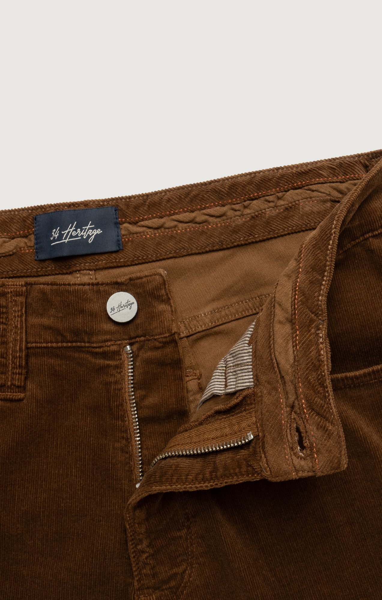 34 Heritage Men's Charisma Relaxed Straight Pants in Bourbon Cord
