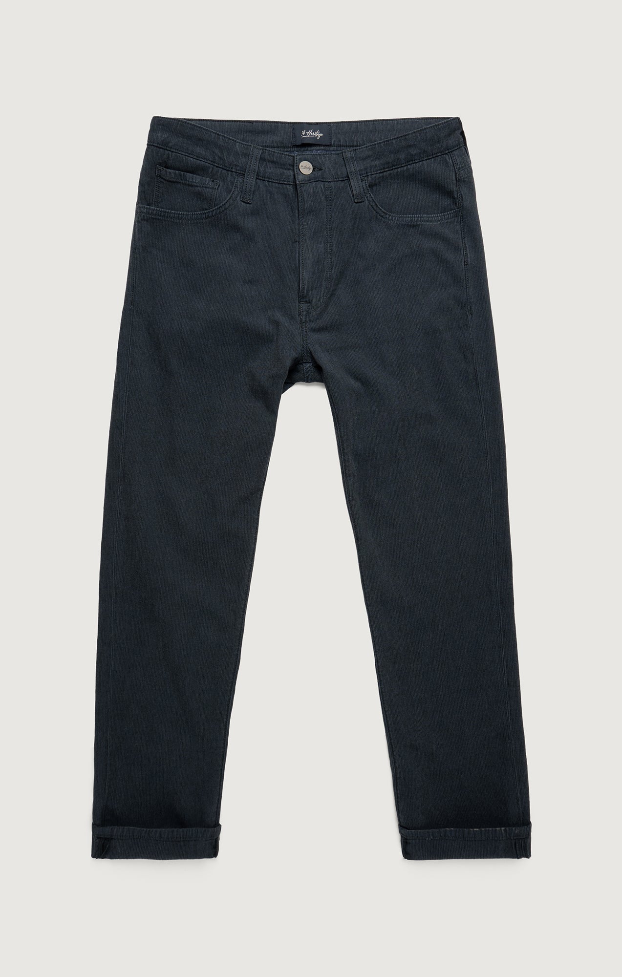 Charisma Relaxed Straight Pants in Navy Herringbone