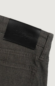 Charisma Relaxed Straight Pants in Grey Herringbone