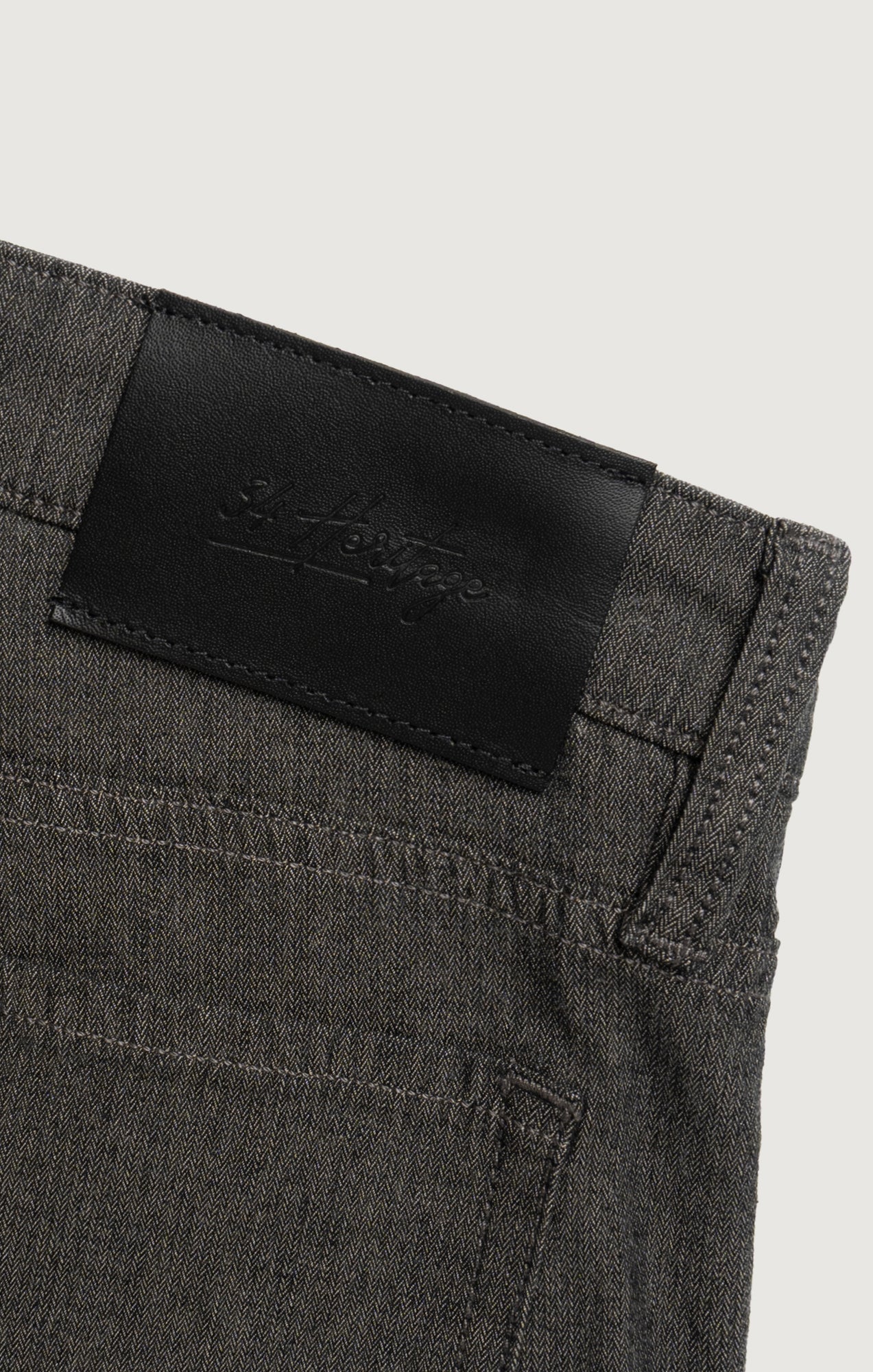Courage Straight Leg Pants in Grey Herringbone