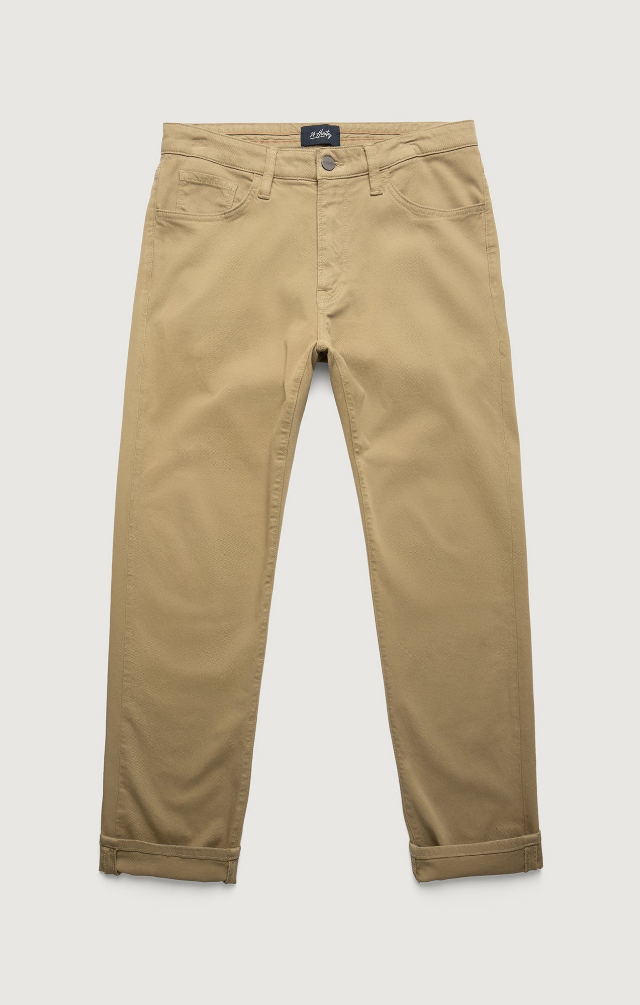 Charisma Relaxed Straight Pants in Beige Honeycomb