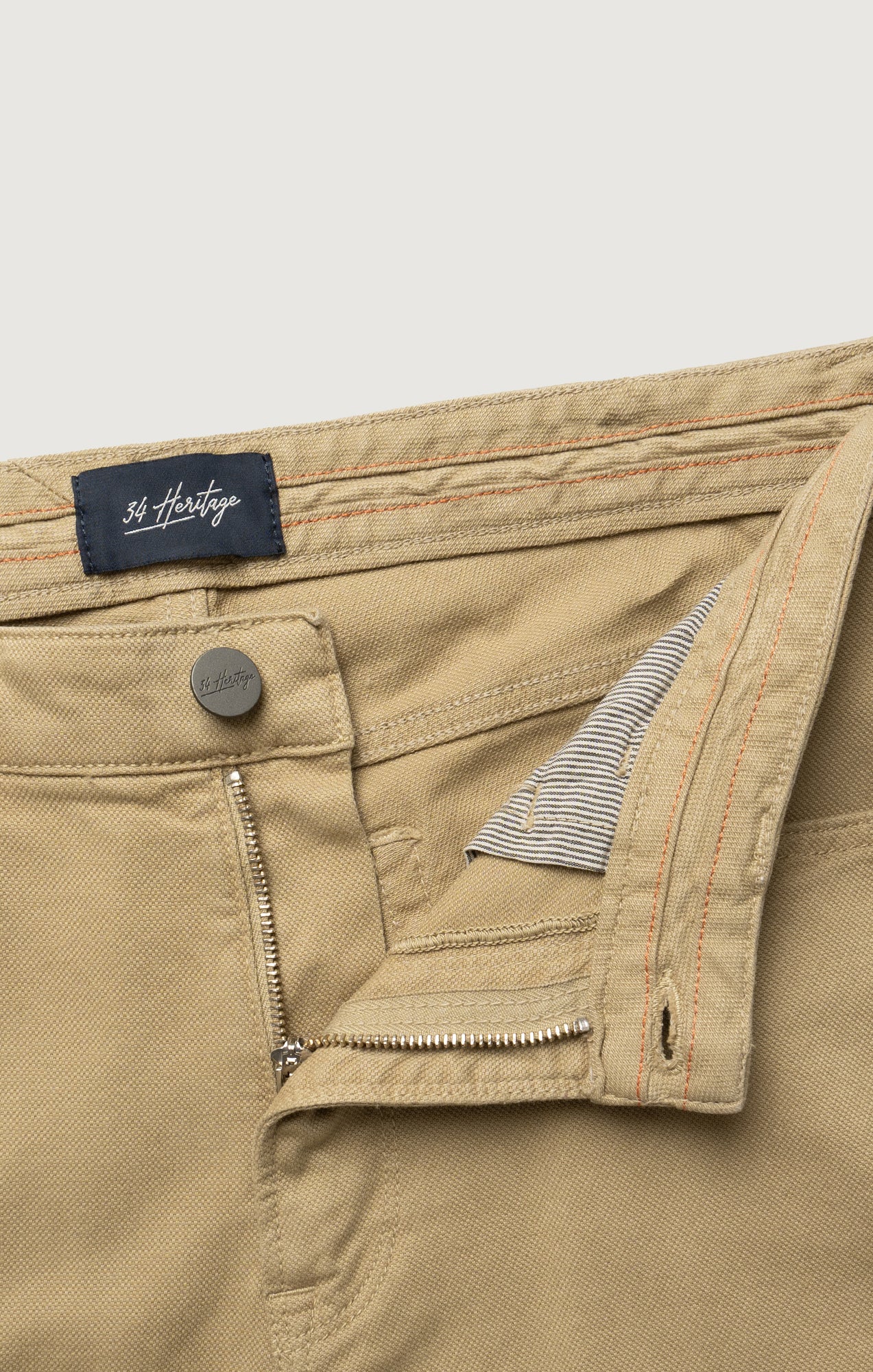 Charisma Relaxed Straight Pants in Beige Honeycomb