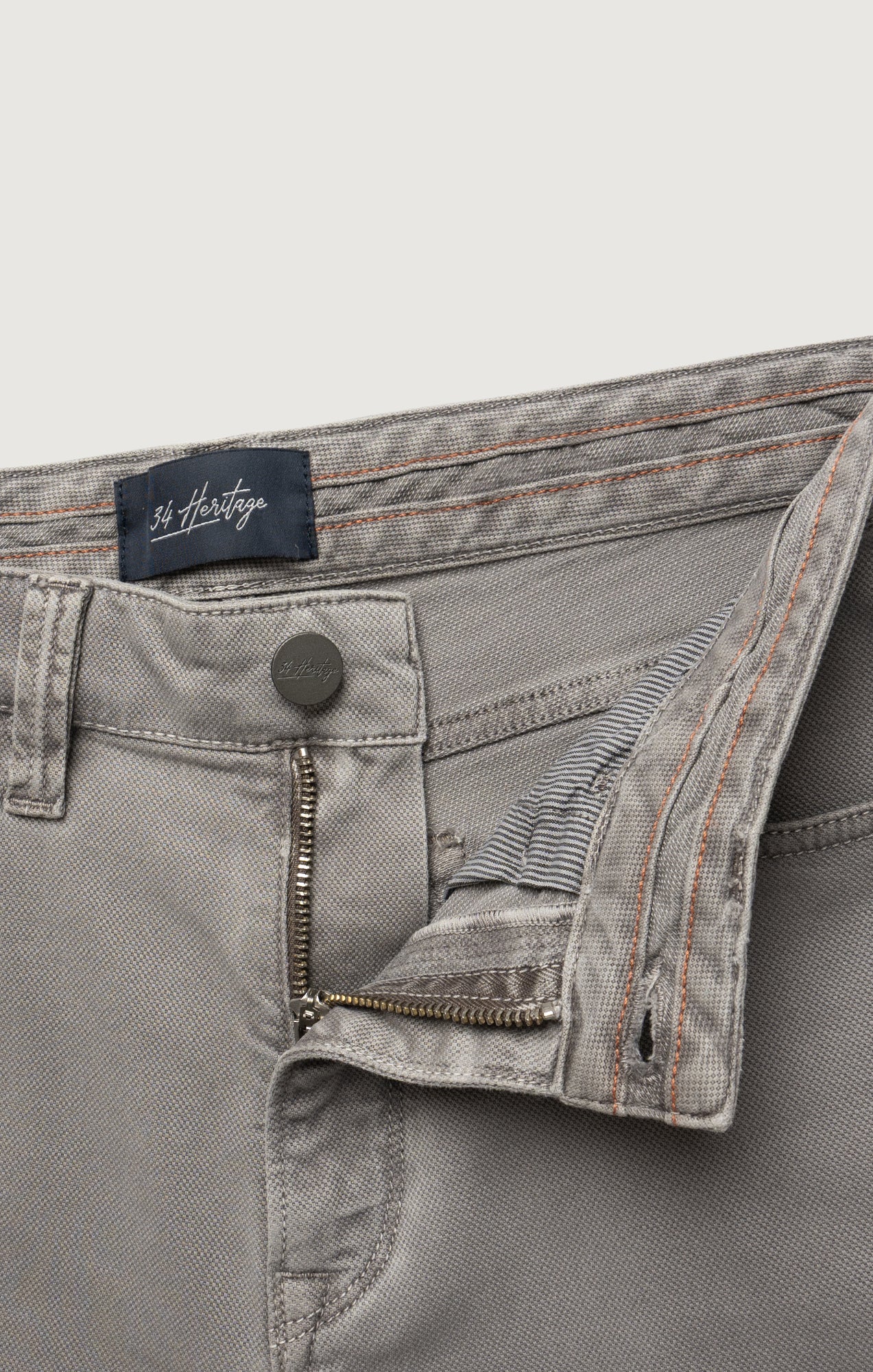 Charisma Relaxed Straight Pants in Grey Honeycomb