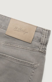 Charisma Relaxed Straight Pants in Grey Honeycomb