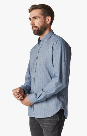 Herringbone Shirt In Blue