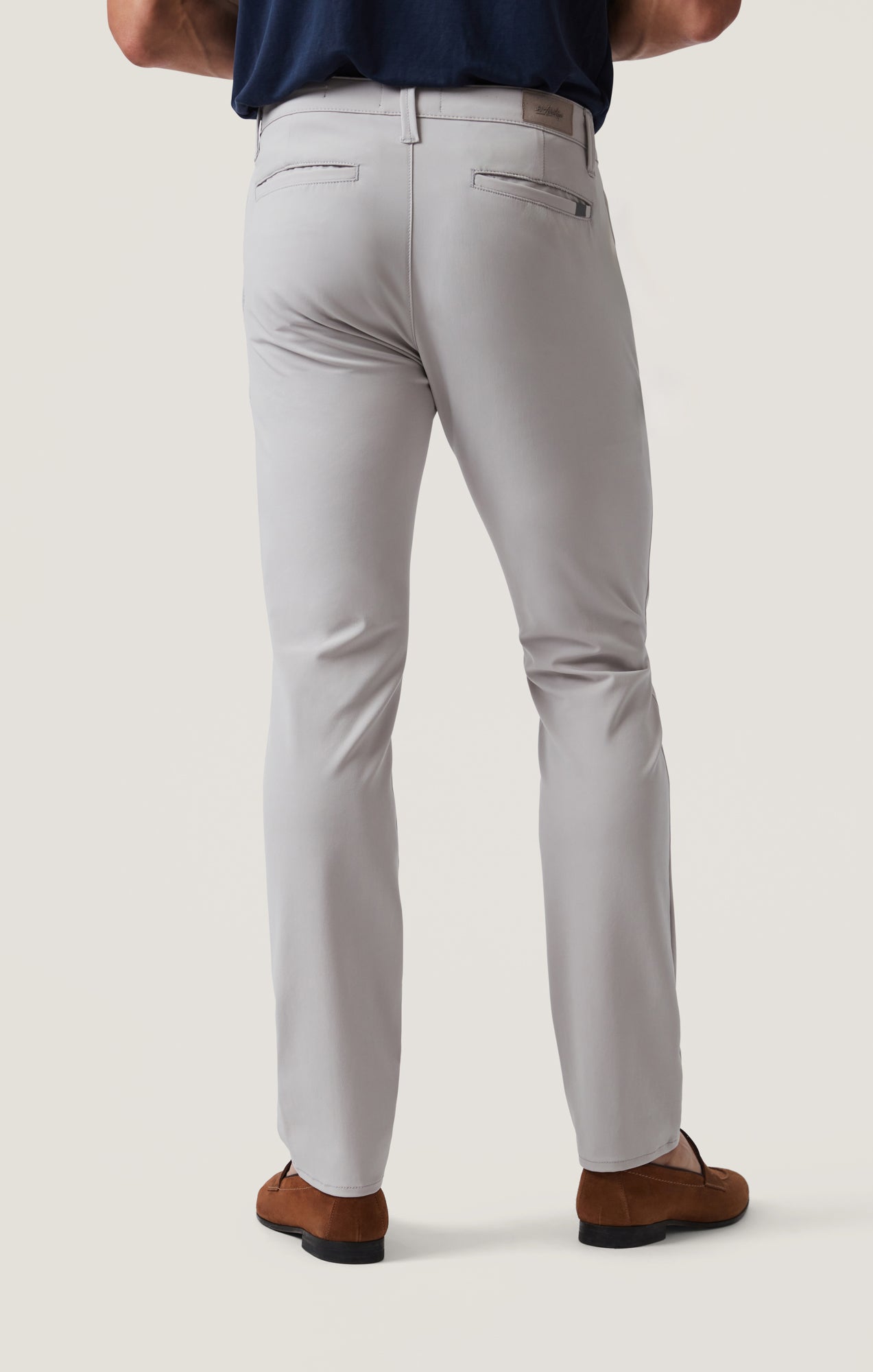 Verona Slim Leg Chino in Grey Commuter Luxe