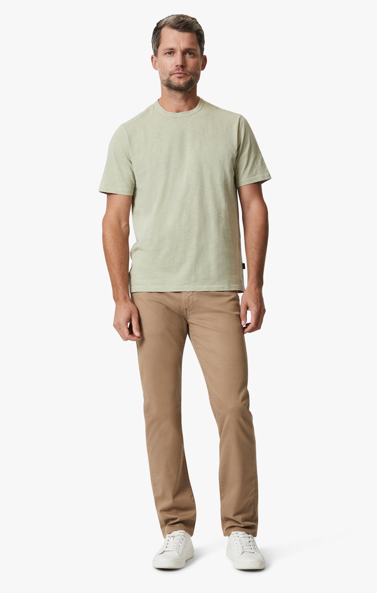 Wear Sierra Men's Everyday Short Sleeve Crewneck T-Shirt - Combed Cotton, Khaki, Size Large
