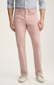Charisma Relaxed Straight Pants In Pink Twill