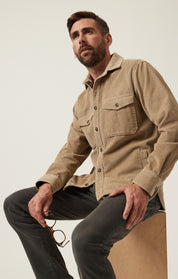 Corduroy Overshirt In Aluminum