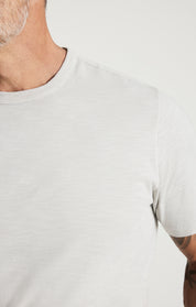 Slub Crew Neck T-shirt In Glacier Grey