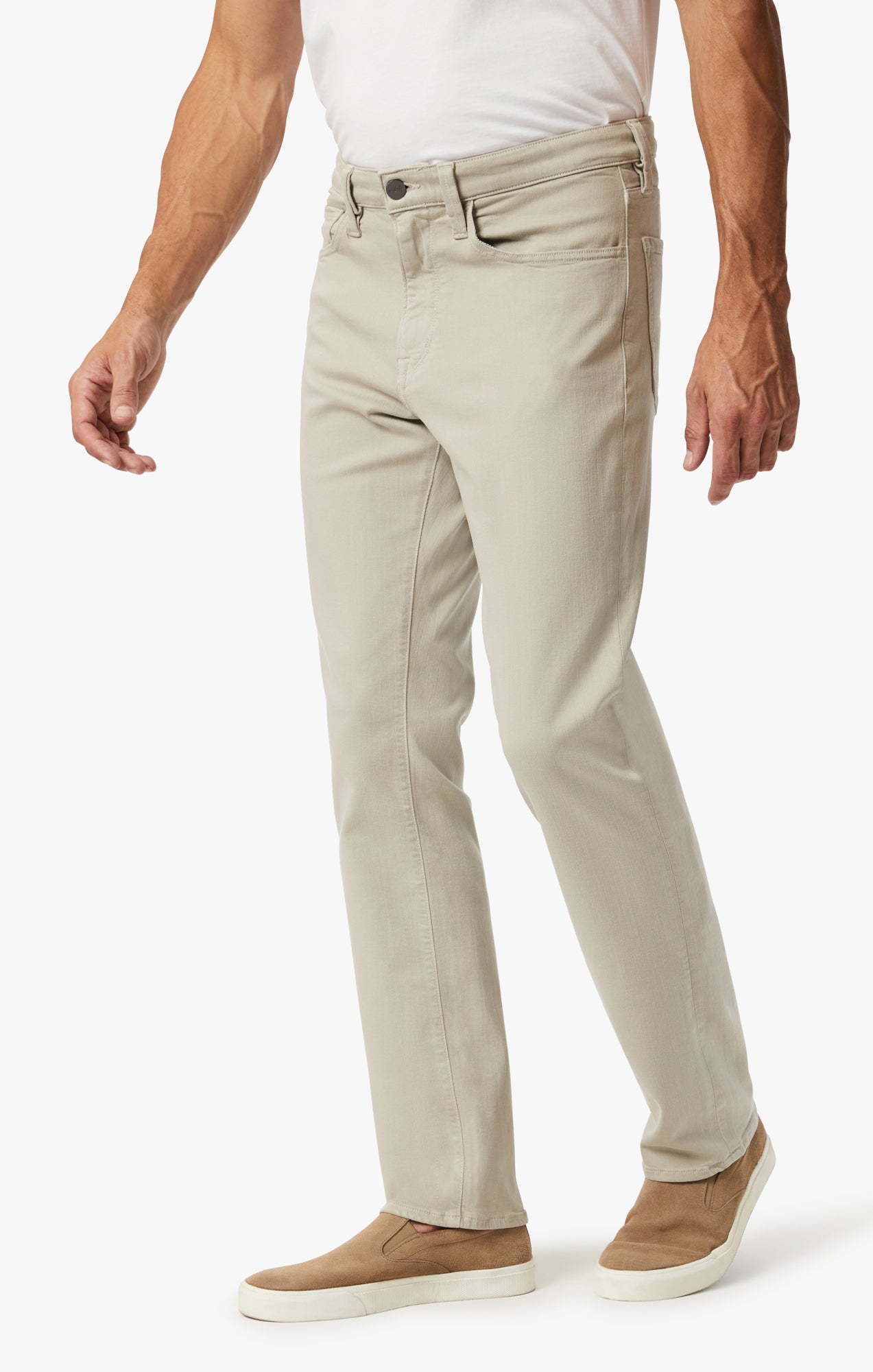 Charisma Relaxed Straight Pants In Stone Comfort