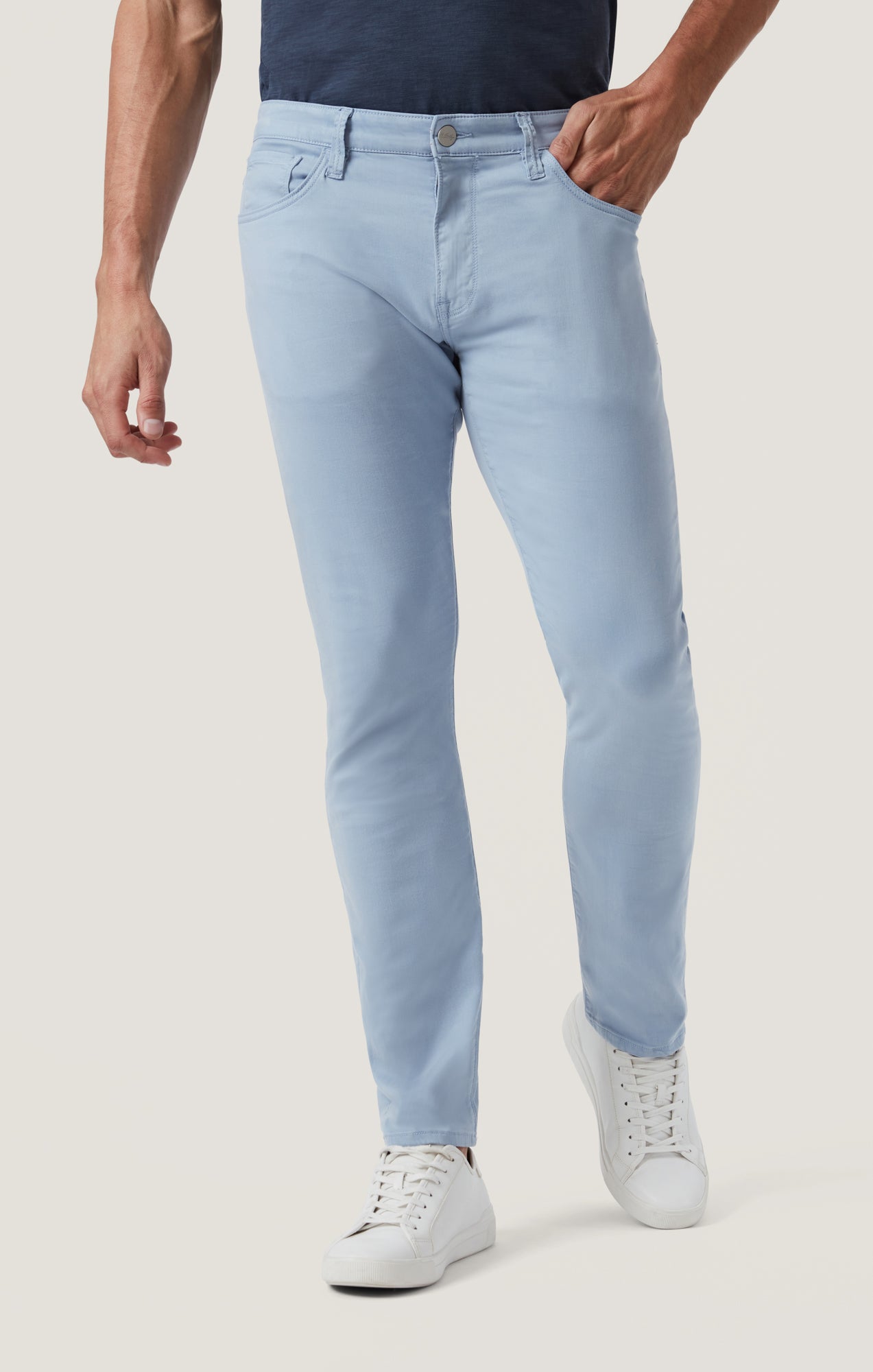 Cool Tapered Leg Pants in Sky Twill